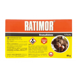 Ratimor Pasta 80 g. Trutka na szczury, trutka na myszy. Bromadiolone.